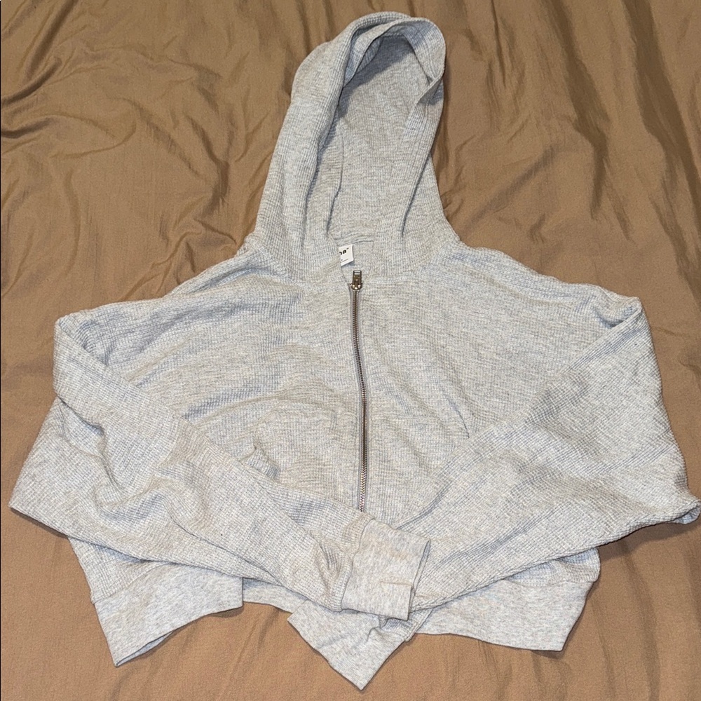 Aritzia TNA - Light Gray Zip-Up Hoodie